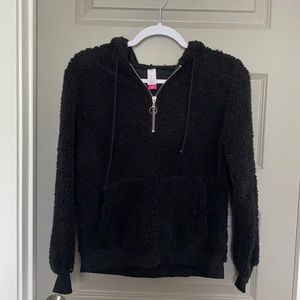 Fuzzy, quarter zip hoodie